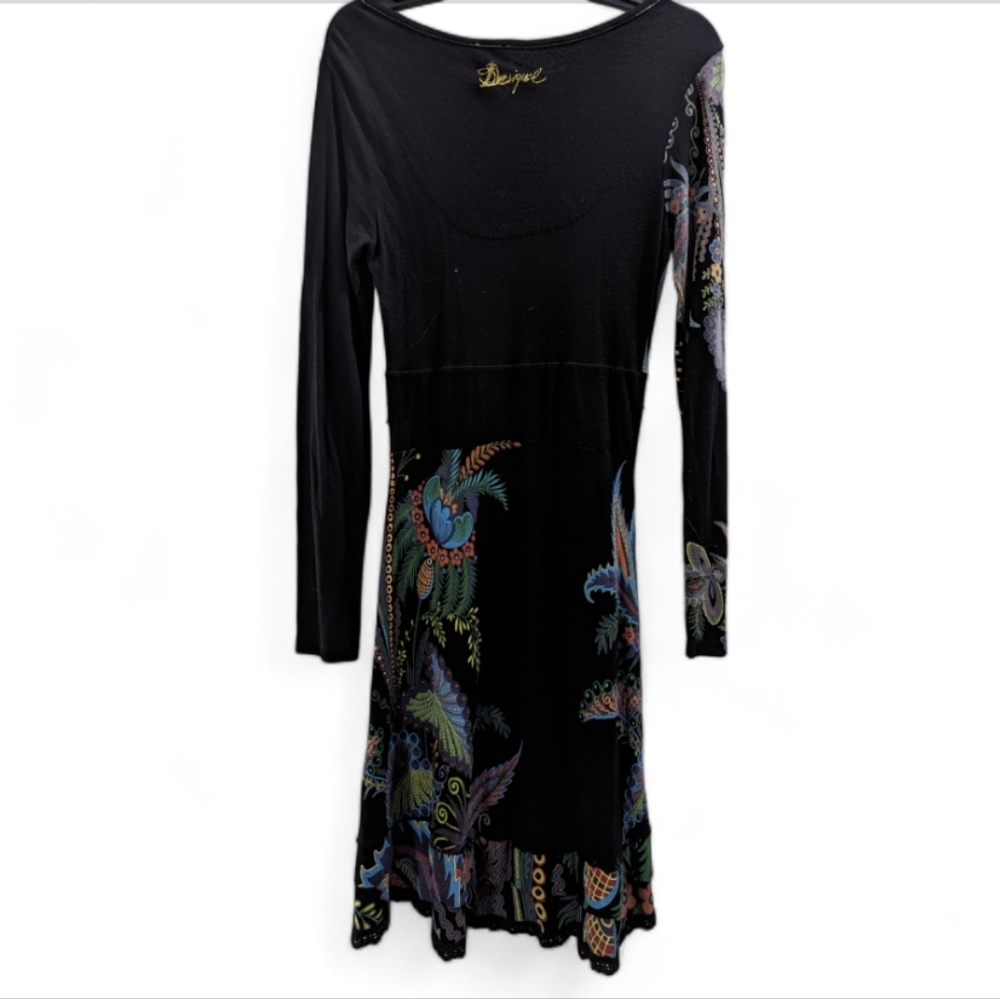 Desigual Multi Print Scoop Neck Fit & Flare Dress Vintage Y2k - Picture 6 of 12